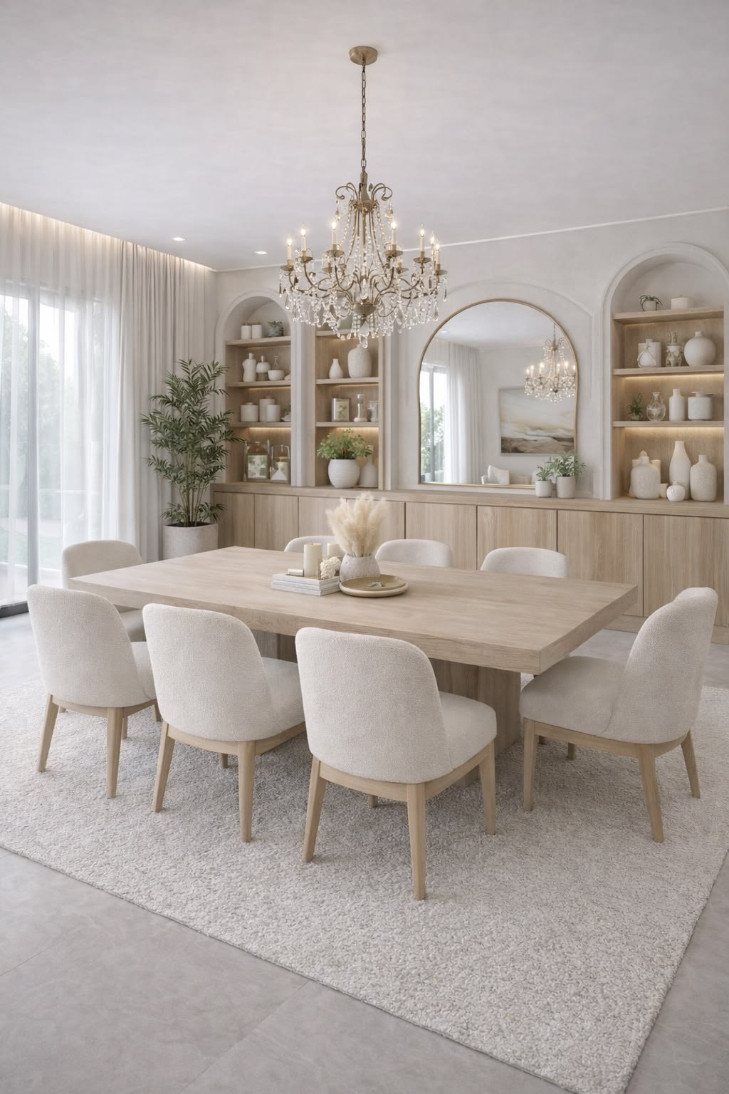 Executive Banquet Suite with Champagne Profile Crockery Credenza #49